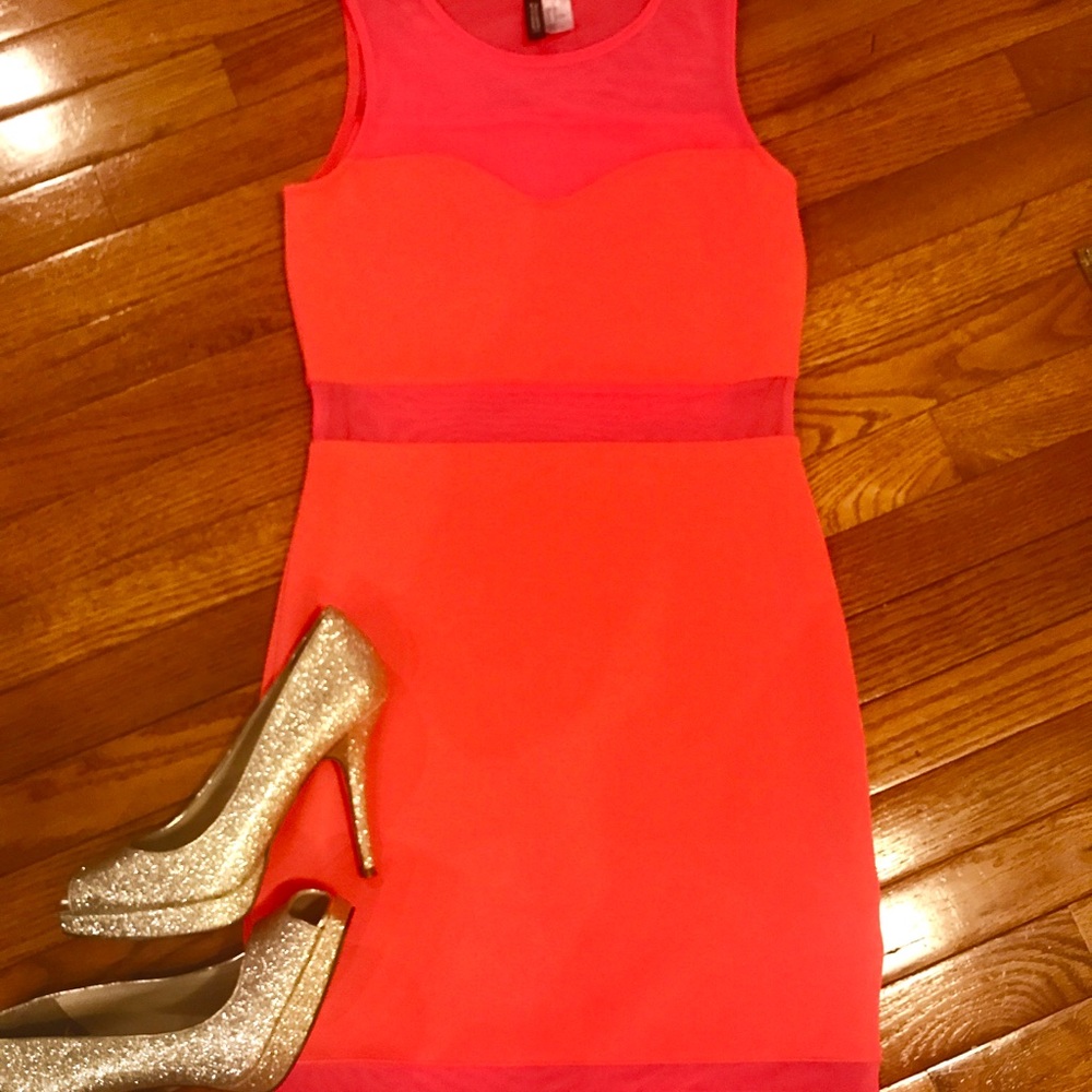 H & M Coral Cocktail dress